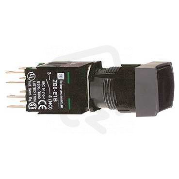 Schneider XB6DA25B Ovládač stiskací, lícující s návratem, 1 Z + 1 V - černý