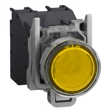 Ovládač stiskací prosvětlený 24..240V se Žlutou krytkou SCHNEIDER XB4BP583BM5GEX