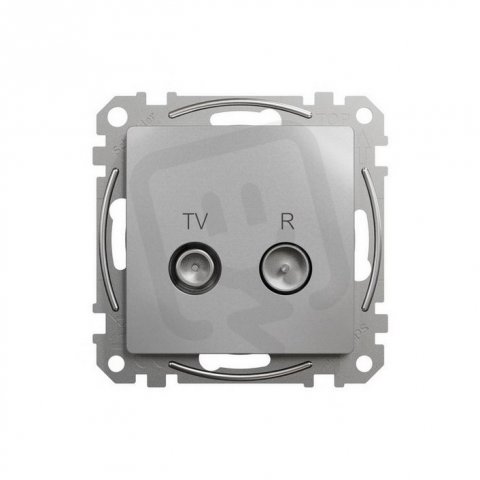 Sedna D/E TV R zásuvka koncová 4dB, Aluminium SCHNEIDER SDD113471R