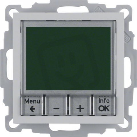 Digitální termostat s nastavením času, S.1/B.x, stříbrná mat BERKER 20441404