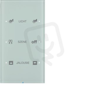 Dotykový sensor 3-násobný komfort R.3 sklo, bílá BERKER 75143150