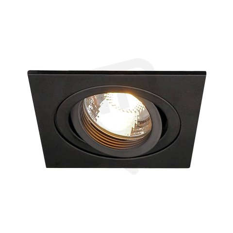 NEW TRIA I downlight ctvercova matna cerna 230V GU10 50W SLV 113491