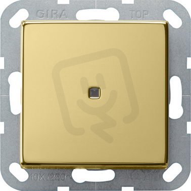 Tlačítkový spínač řídicí přepínač System 55 mosaz GIRA 0136604