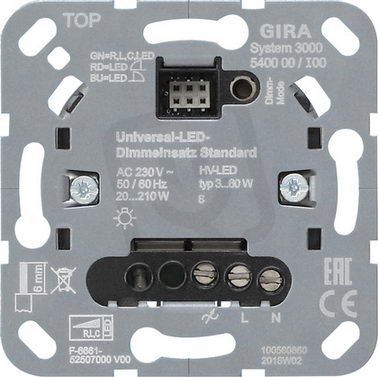 S3000 Uni LED stmívací vložka Standard vložka GIRA 540000