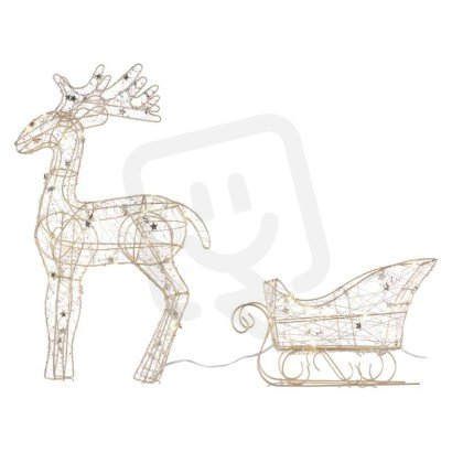 LED sobí spřežení, 47 cm, 3x AA, vnitřní, teplá bílá, časovač EMOS DCFC28