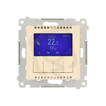 Termostat programovatelný, vč. čidla, krémová KONTAKT SIMON DETD1A.01/41