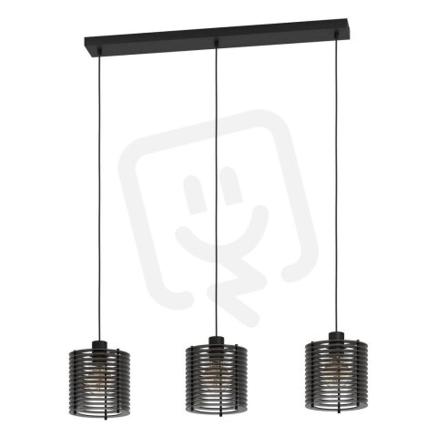 Závěsné svítidlo SEGOVIA E27 černá/černé dřevo 3X40W EGLO 900738