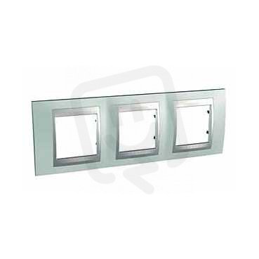 Unica Top rámeček trojnásobný Fluor Green/Aluminium SCHNEIDER MGU66.006.094