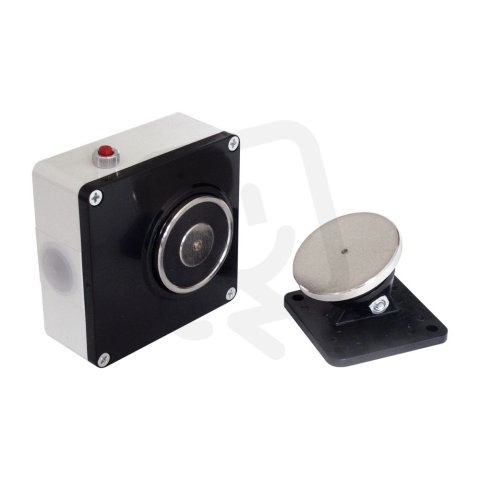 1360-CSA Přídržný dveřní elektromagnet 24V DC 100kg hliník tlačítko pro uvolnění