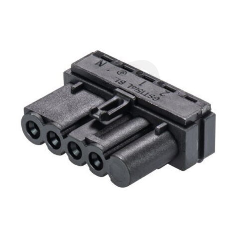 zásuvka do plošného spoje, 4-pól, horizontální, gesis mini, černý