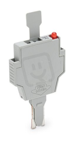 Pojistkový modul, se sponkou, pro pojistkové vložky G 5x20 mm a 5x25 mm, šedá