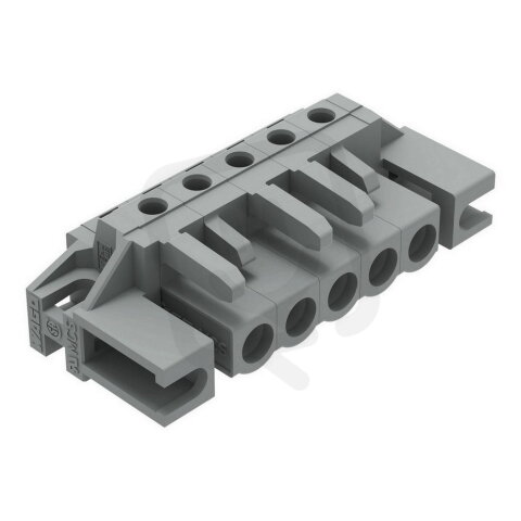 Pružinová svorkovnice THT úhlová 5 mm šedá 5pól. WAGO 232-235/047-000