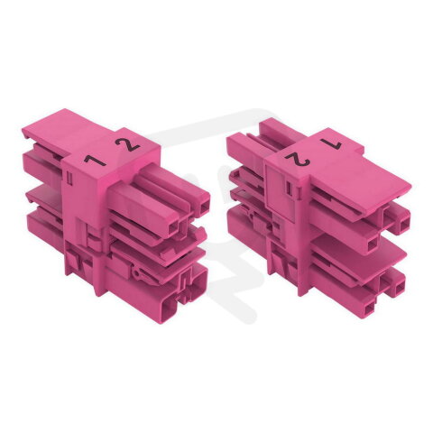 Rozdělovač s 3 výstupy 2pól. Kód. B Růžová WAGO 770-1706