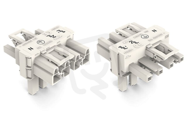 T-rozdělovač 4pól. Kód. A bílá WAGO 770-676