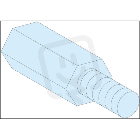 4 šestiboké distanční kusy M6 V=55mm SCHNEIDER LVS03198