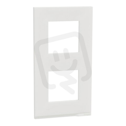 Unica Pure Krycí rámeček dvojnásobný vertikální, Translucide White NU6004V89