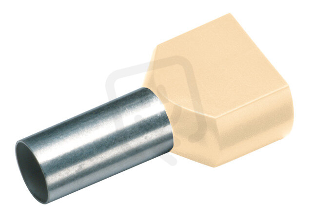 Izolovaná dvojitá dutinka Cu 2 x 16/14 mm, krémová (100 ks) CIMCO 182424