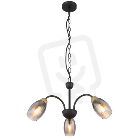 Závěsné svítidlo GERLY černá 3xE14 25W 230V GLOBO 60297-3H