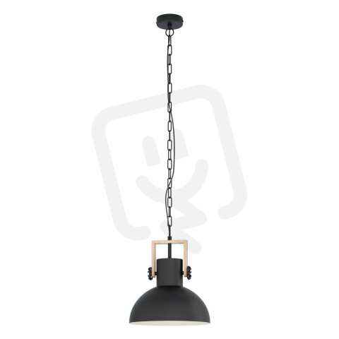 Závěsné svítidlo LUBENHAM E27 černá/dřevo 1X28W IP20 EGLO 44056