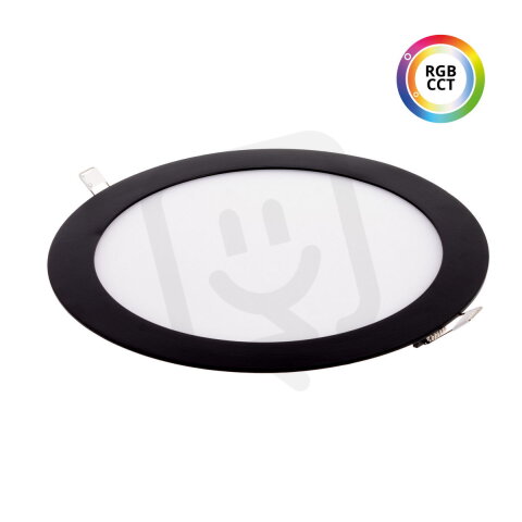 24KB27 LED panel RGBCCT 27W 24V kulatý černý T-LED 102340