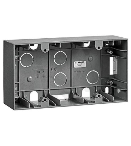 Krabice nástěnná 2násobná, antracit SCHRACK EV115307--