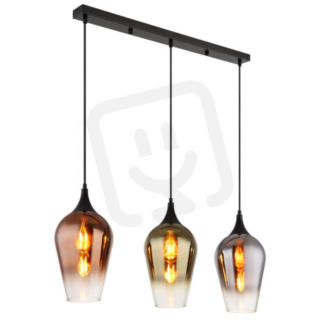 Závěsné svítidlo LAVUS černá 3x60W E27 IP20 GLOBO 15552-3H