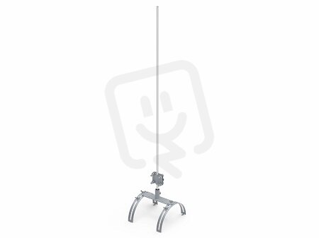 Jímací tyč na základně pro montáž na hřebenáče, L1000mm, d16mm, Al/StZn 516113