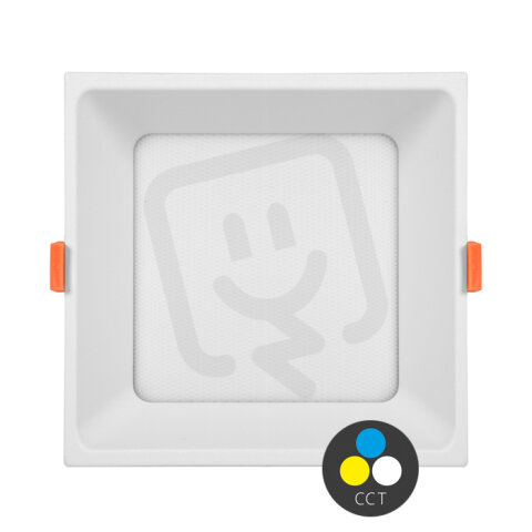 TONY SMD čtverec 17,5cm,24W,CCT,IP20,3120lm ECOLITE LED-IN01S-UGR/CCT/24W