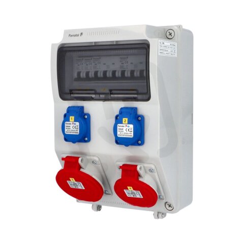 Zásuvková skříň FAMATEL vf385 IP54 jištěná bez chrániče