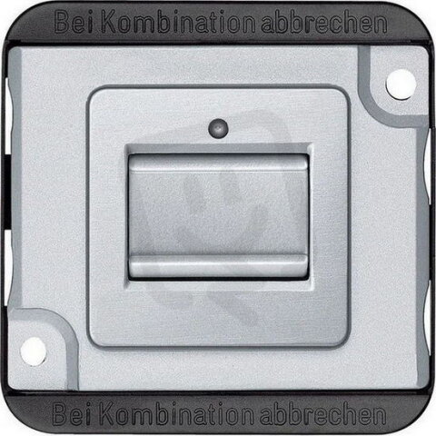 Přepínač křížový, Merten Antivandal, řazení 7, matně stříbrná MEG3117-7060