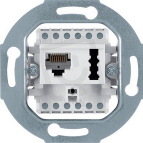 Zásuvk datová RJ45 + telefonní 6 F+N, modul přístroje, bílá, mat HAGER WDF4104