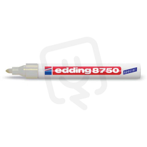 EDDING 8750 bílá Permanentní pero s kulatým hrotem 2-4mm / barva bílá
