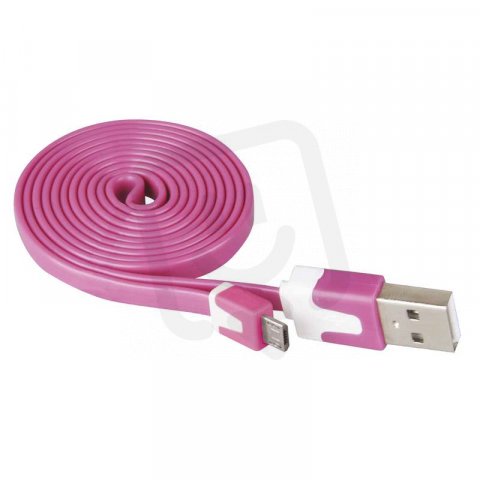 Kabel USB 2.0 A/M-MICRO B/M 1M růžový Emos SM7001P