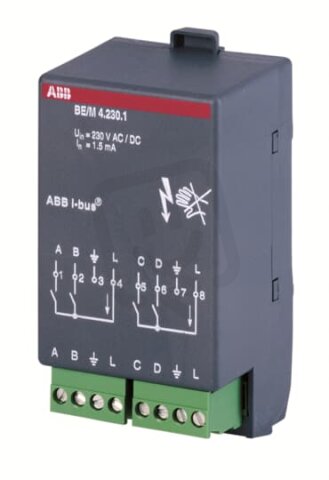 ABB KNX Modul binárního vstupu 4násobný 115/230 V AC/DV BE/M4.230.1