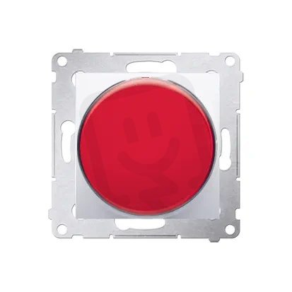 Signalizační a orientační osvětlení s LED, světlo červené., 230V~, bílá