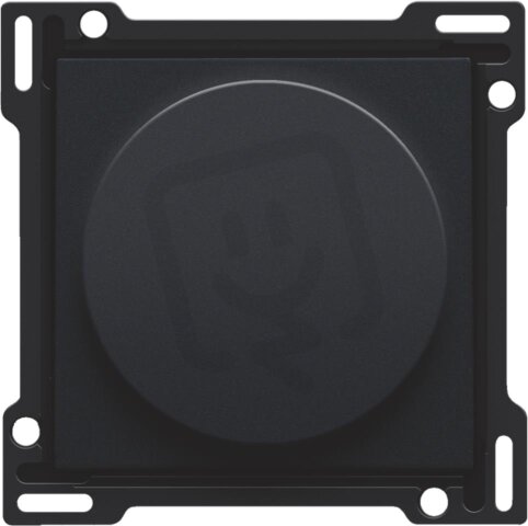 Středový kryt spínače ventilátoru-BLACK COATED NIKO 161-65937