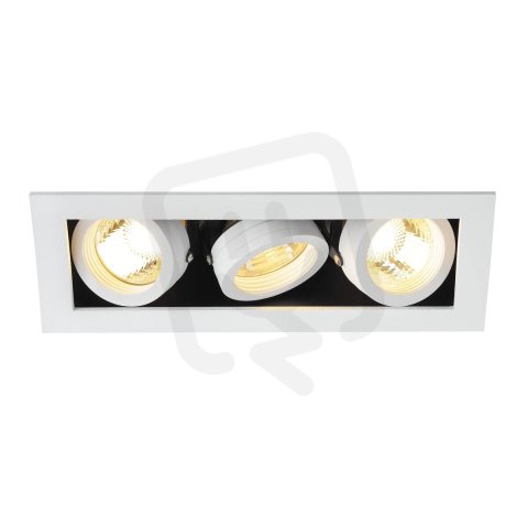 KADUX 3 GU10 svítidlo typu downlight hranaté bílé matné max. 3x 50 W SLV 115531