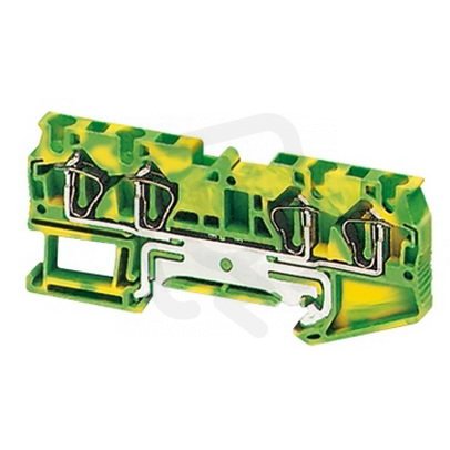 Pružinová svorka, zemnící, 4 body, 4mm2 (obj. mn. 50ks) SCHNEIDER NSYTRR44PE