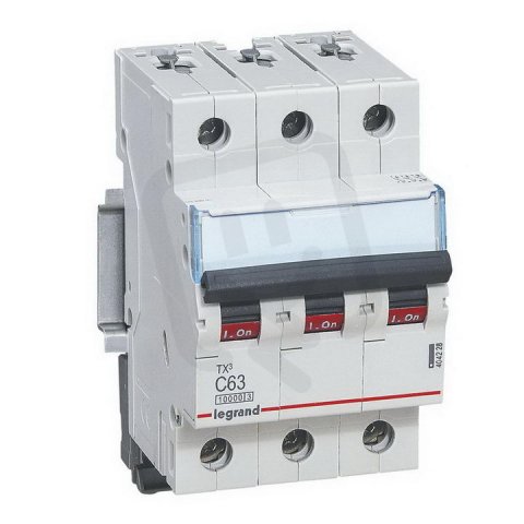 TX3 JISTIČ, 3 PÓLOVÝ, CHAR. C, 63A 10000A LEGRAND 404228