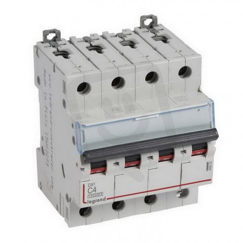 DX3 JISTIČ, 4 PÓLOVÝ, CHAR. C,4A 10000A/16KA LEGRAND 409332