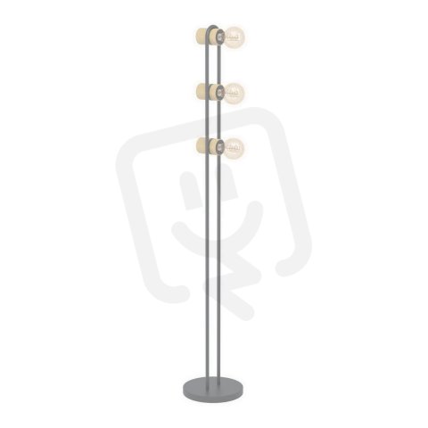 Stojací svítidlo CHIEVELEY 3xE27 černá/dřevo 84W IP20 EGLO 43544