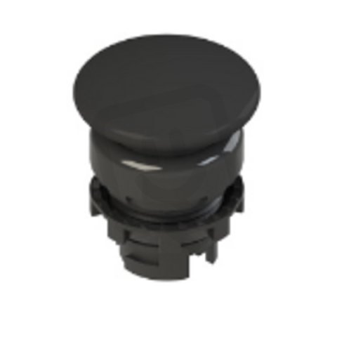 Hřibové tlačítko černé 36 mm, černý kroužek, bez popisu PIZZATO E21PU2F1410
