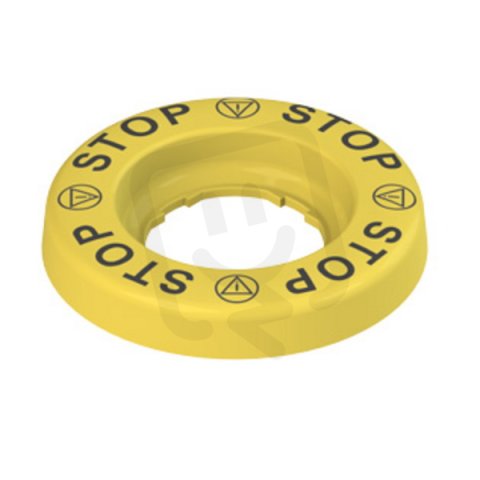 PIZZATO Prosvětlený blik. disk (popis STOP) pod tlačítka NOT-AUS, 24 V AC/DC