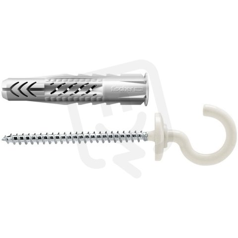 Hmoždinka s límečkem a háky/okem UX 8 x 50 RH W (bílý kulatý hák) FISCHER 94412