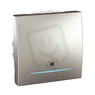 Unica Tlačítko symbol 'světlo' orient. kontrolka ř.1/0So Aluminium MGU3.206.30LN