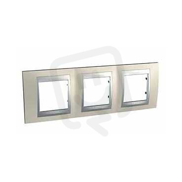 Unica Top rámeček trojnásobný Opal Titanium/Aluminium SCHNEIDER MGU66.006.095