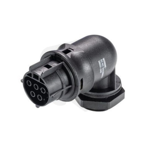 zásuvka vestavná gesis RST, 5-pól, M25, šroubové svorky, úhlová 90°, černá