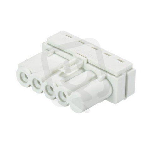 zásuvka do plošného spoje, 4-pól, horizontální, gesis mini, bílá