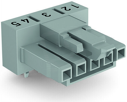 Zásuvka na desky plošných spojů úhlové provedení 5pól. šedá WAGO 890-845/011-000