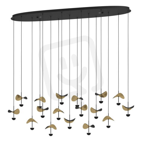 Závěsné svítidlo DRACERA LED černá/zlatá 17X2,3W EGLO 390343